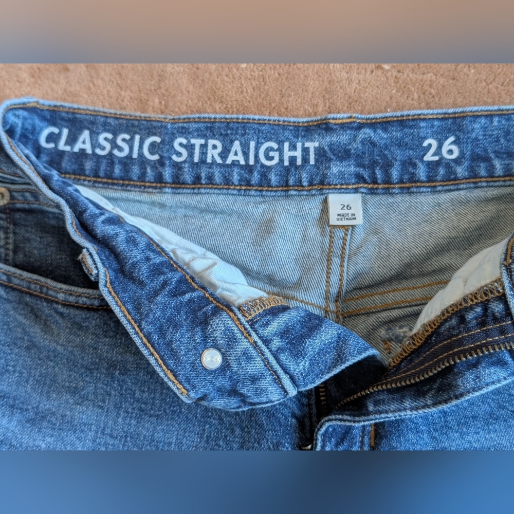 JCrew Classic Straight mid rise jeans sz 26